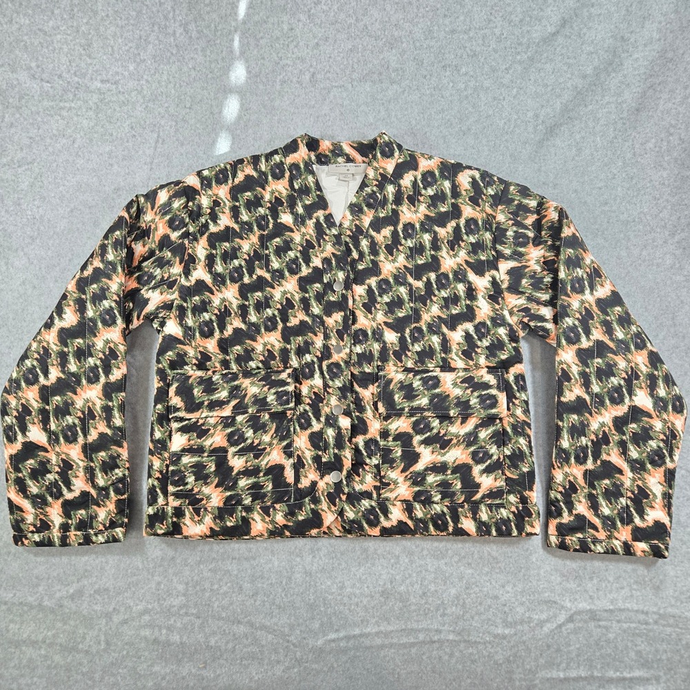 Rachel Comey x Target Quilted Leopard Print Jacket Green Peach XS F00303928